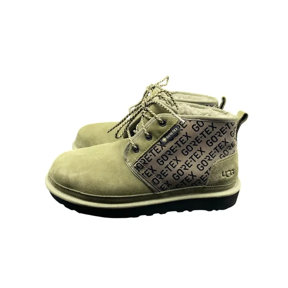 New UGG Neumel GORE-TEX Chukka Boots Moss Green Fleece Lined Men’s 10